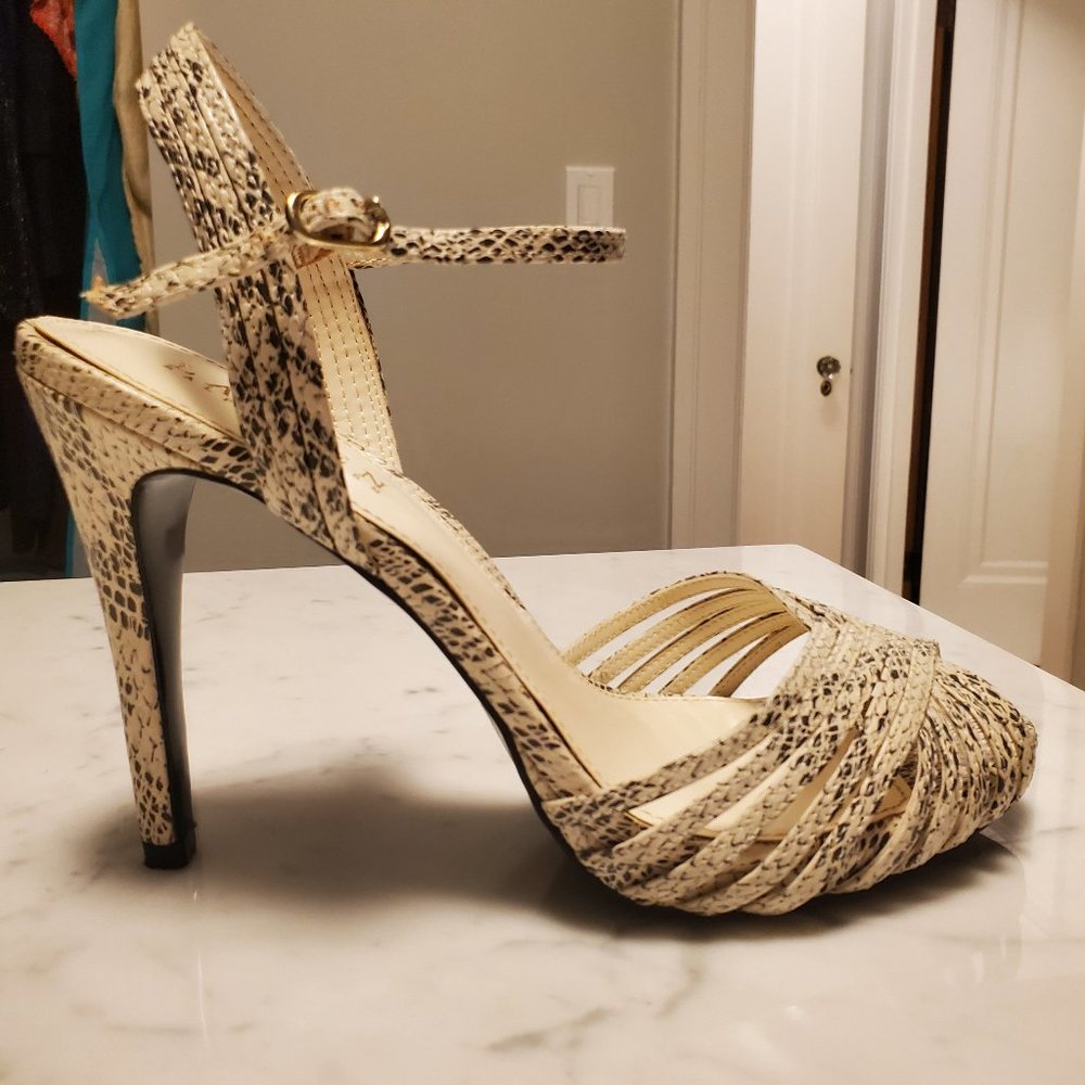Ralph Lauren Leather Snakeskin Heels